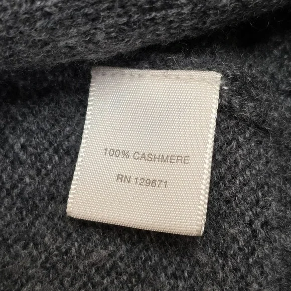 Naked Cashmere Women's XS Open Front Shawl Collar Cardigan Sweater Gray Oversize